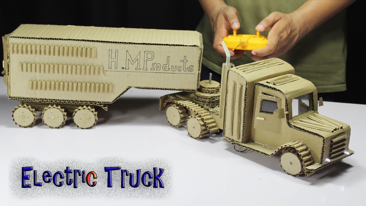 Awesome Truck ! How to Make a Container Truck with cardboard at Home