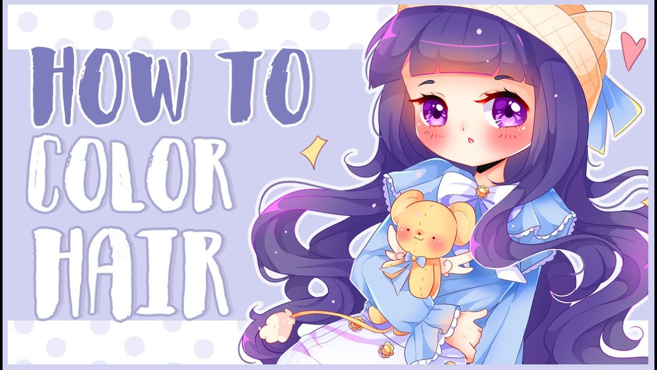 HAIR COLORING TUTORIAL | Speedpaint