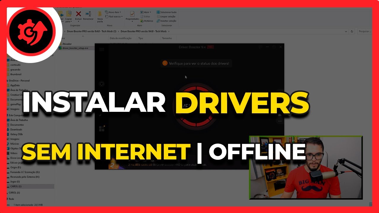 INSTALAR DRIVER sem INTERNET com DRIVER BOOSTER e no COMPUTADOR ou Notebook