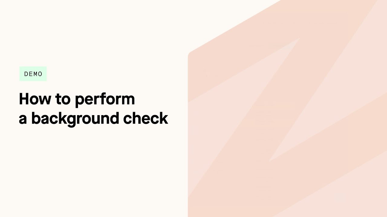 How to perform a Zinc background check