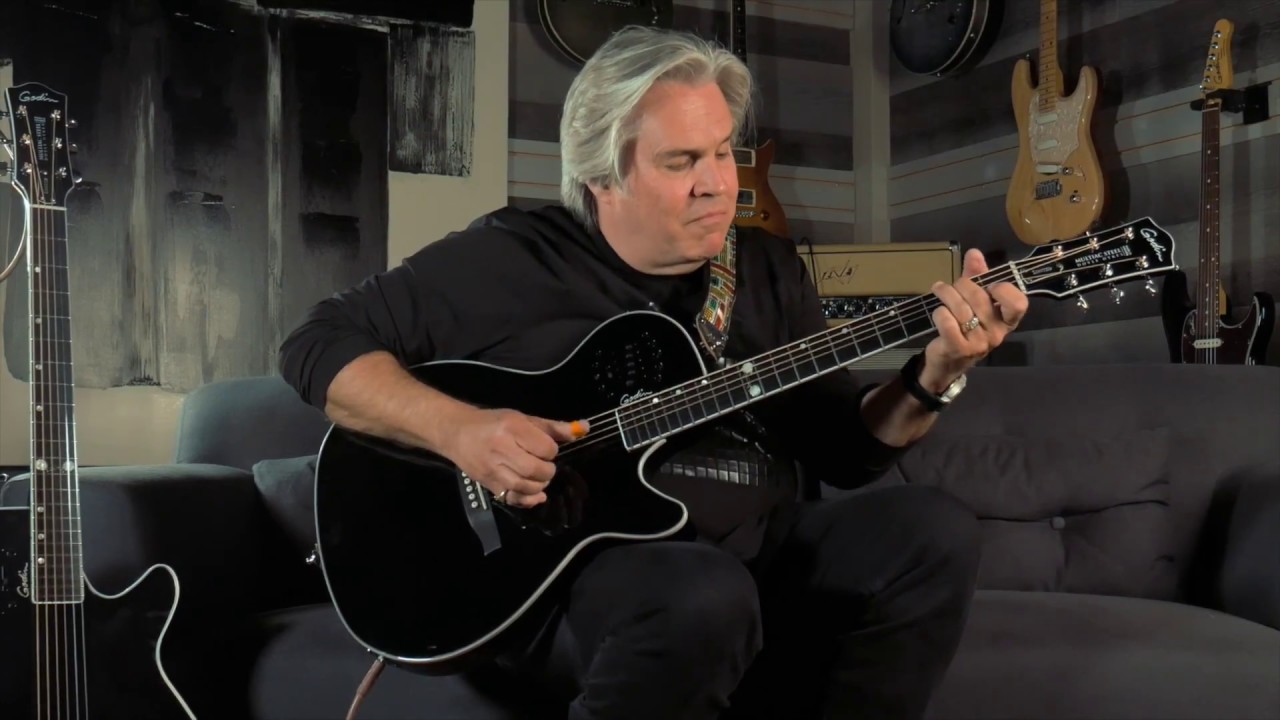 Doyle Dykes demoing the Godin Doyle Dykes Multiac Steel Signature Edition