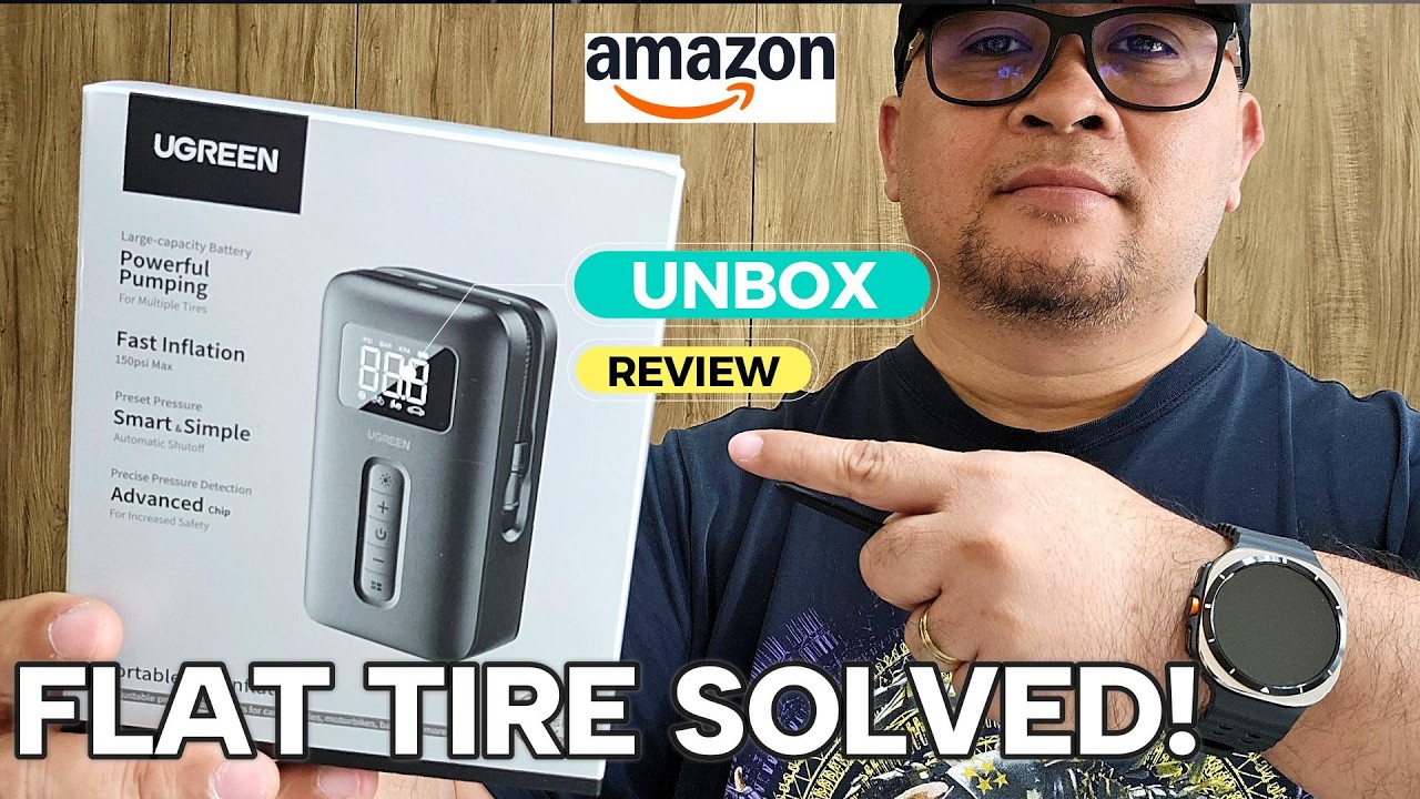 Портативный насос для накачивания шин UGREEN 🚗 Распаковка и обзор | Находки на Amazon | Лучший по...