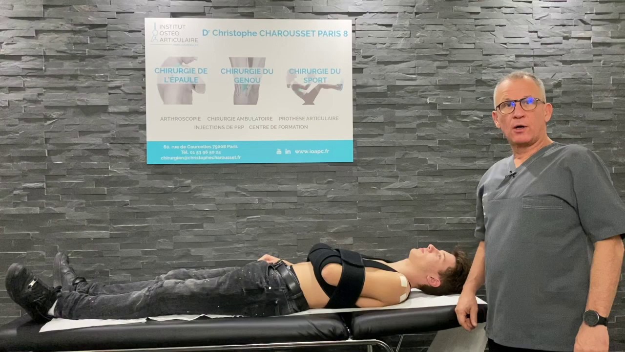 1/Auto rééducation de l'épaule après chirurgie par butée de Latarjet sous arthroscopie: J+1 à J+7