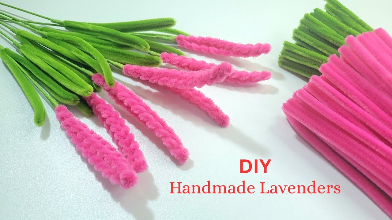 DIY Pipe Cleaner Lavenders flower | Easy to Make for Everyone Handmade Flowers Tutorial Tips.