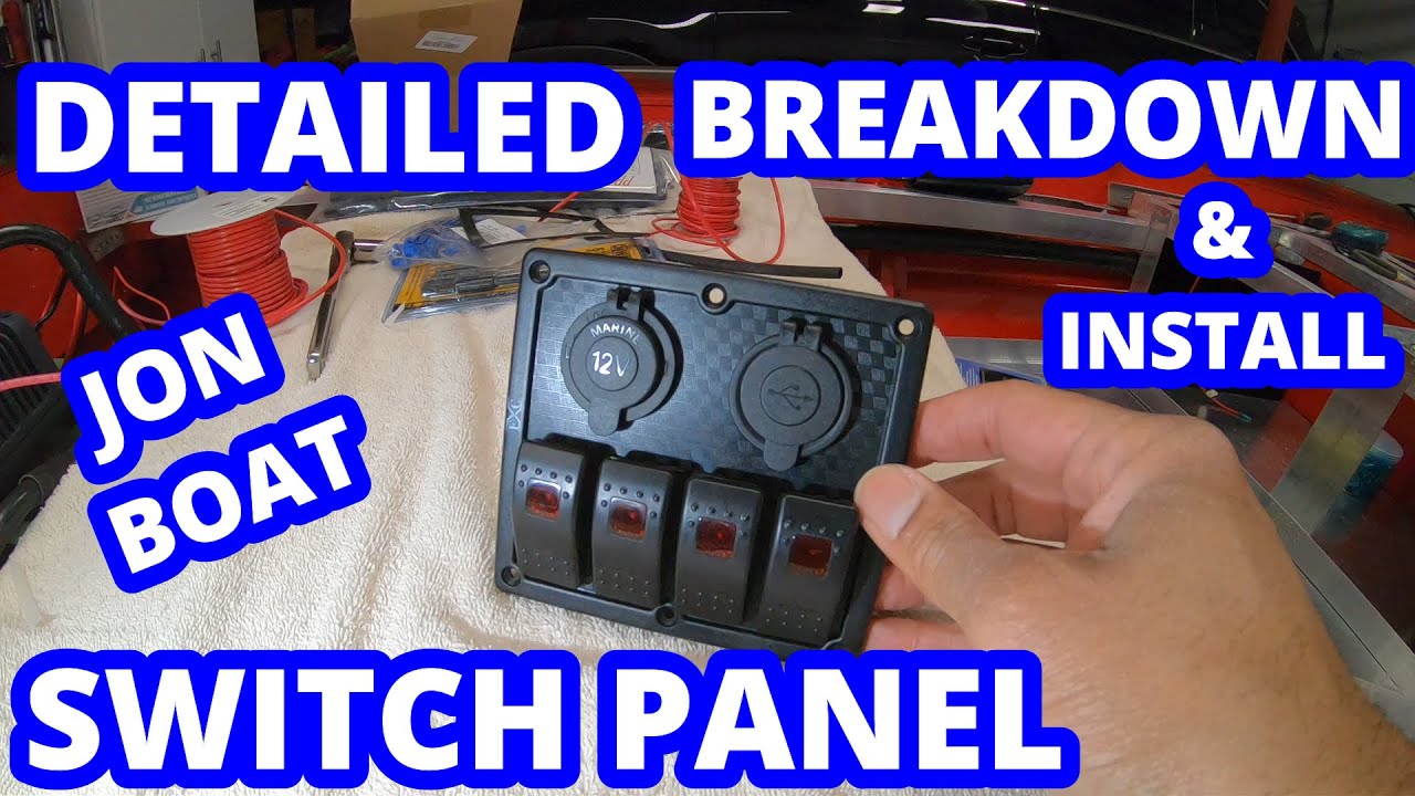 COMPLETE Switch Panel Walkthrough and INSTALL {Jon Boat to Bass Boat Conversion} Alumacraft 1232