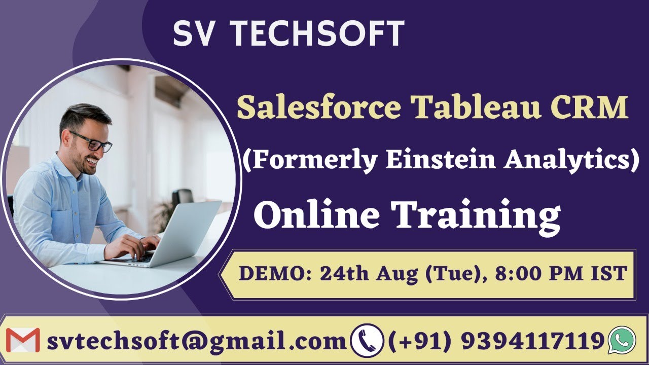 Salesforce Tableau CRM(formerly Einstein Analytics) Demo - 24-August-2021, 08:00 PM IST