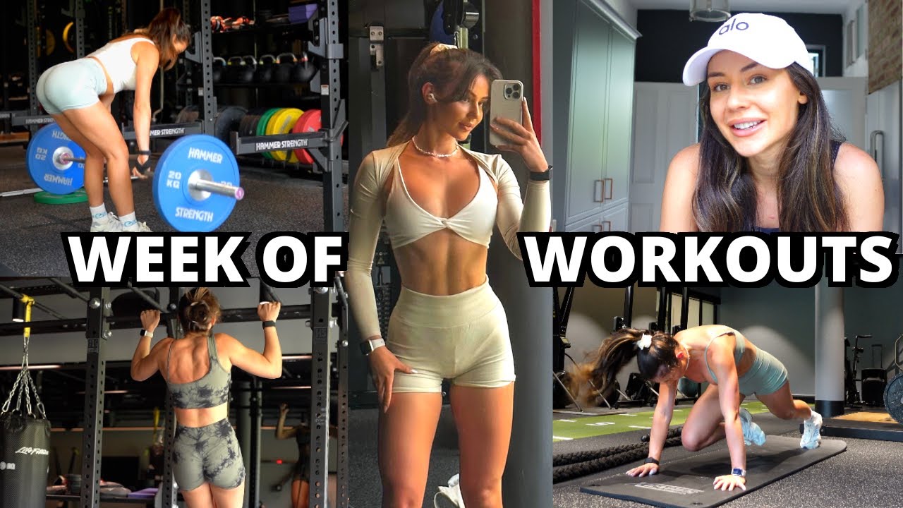 WEEK OF WORKOUTS | glute focused, hybrid training, 6 day workout split