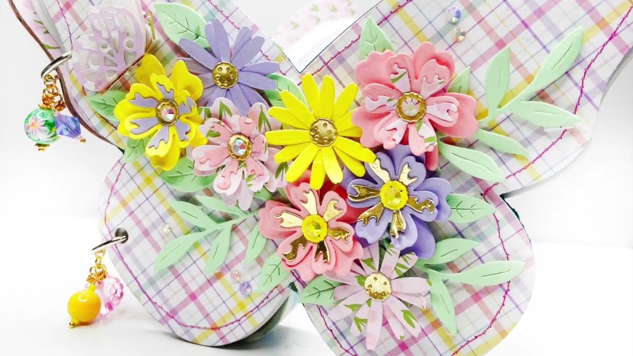 NEW Beautiful Butterflies | Shaker Card & Mini Album Book | Bibi's Butterflies from Spellbinders |