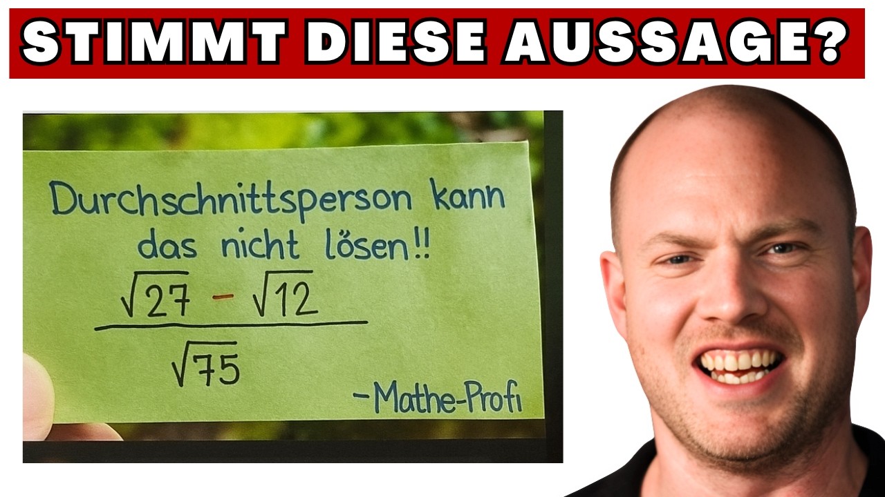 Ist das ein Mathe-Albtraum für den Durchschnittsmenschen? | Wurzel, Wurzelrechnung