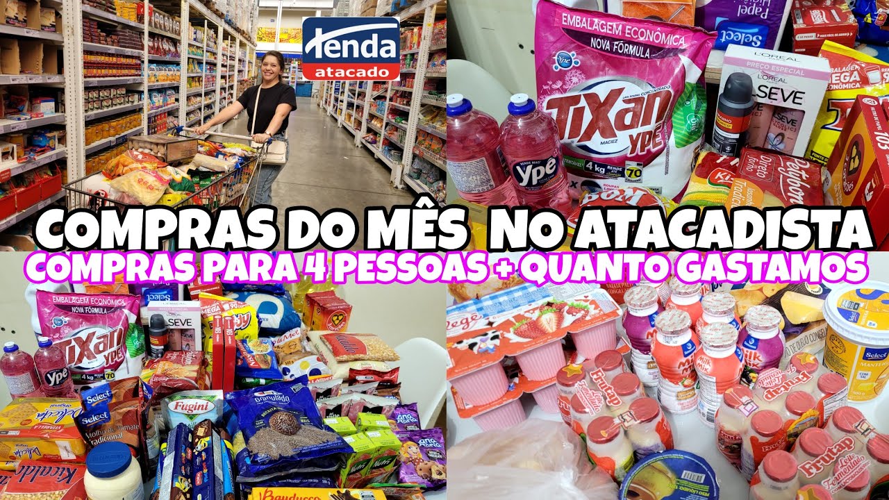 COMPRA DO MÊS NO ATACADISTA | PARA 4 PESSOAS | DEUS DOIS CARRINHOS | DEUS FEZ UM MILAGRE | TENDA 