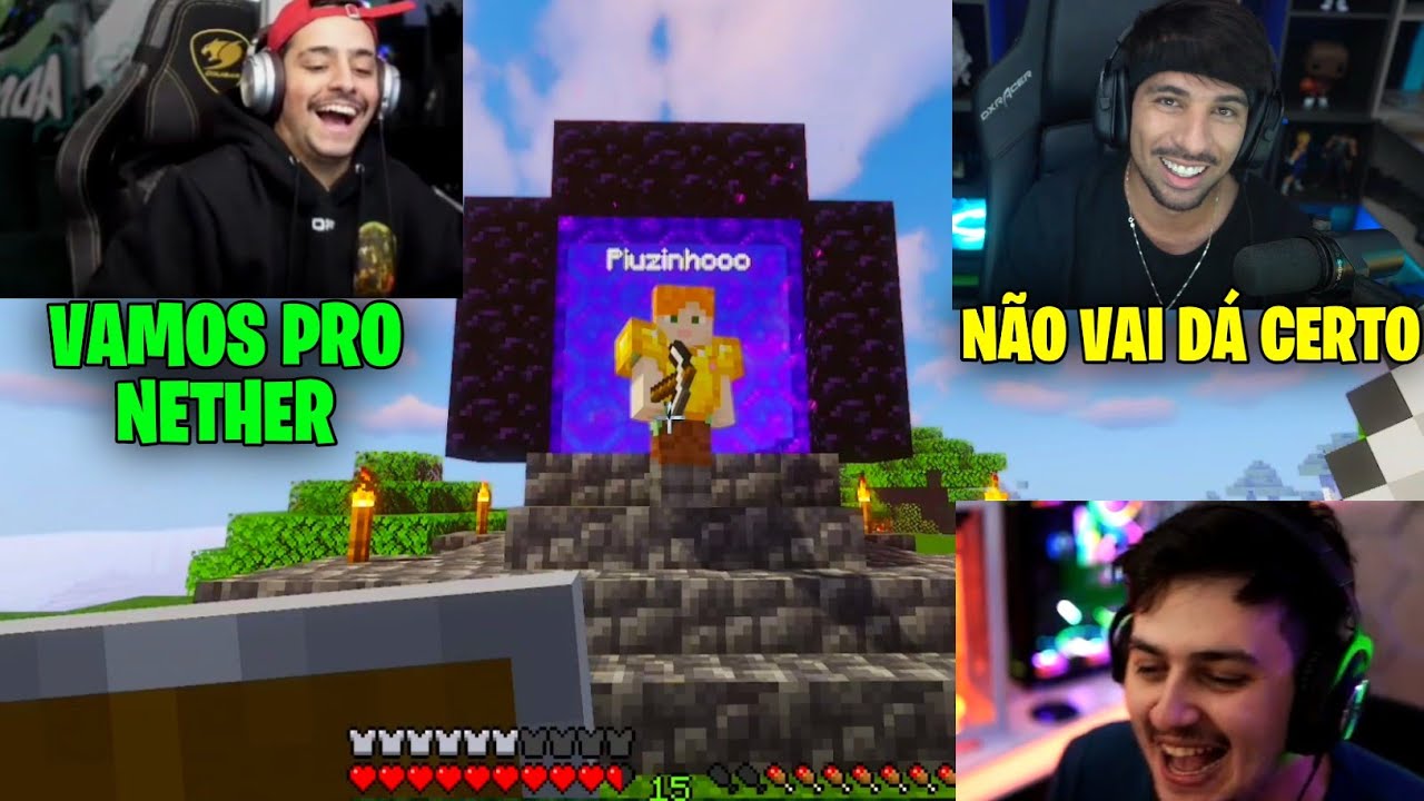 PIUZINHO CORINGA E GABE FORAM PRO NETER (Minecraft)
