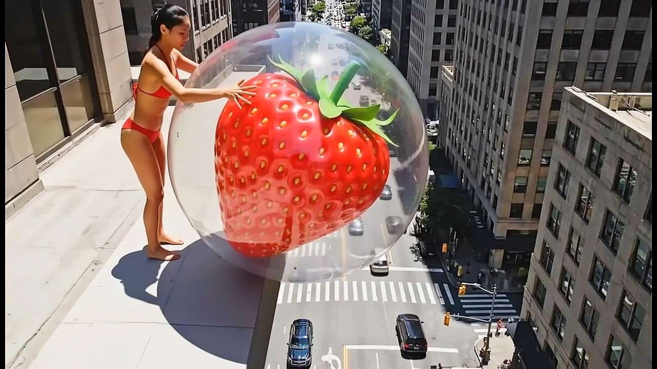 Which JUICY fruit Sphere Would You Release From this height? | ASMR