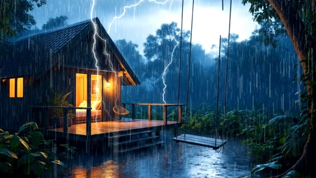 Soothing Rain and Thunder Ambience | Study, Focus, Relaxation