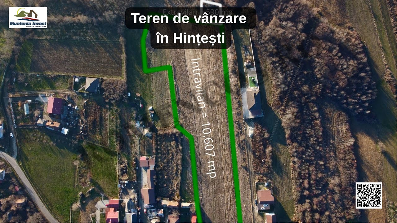 Teren Hințești |11.179 mp - poziție strategică | Investiție unitară | Tur panoramic