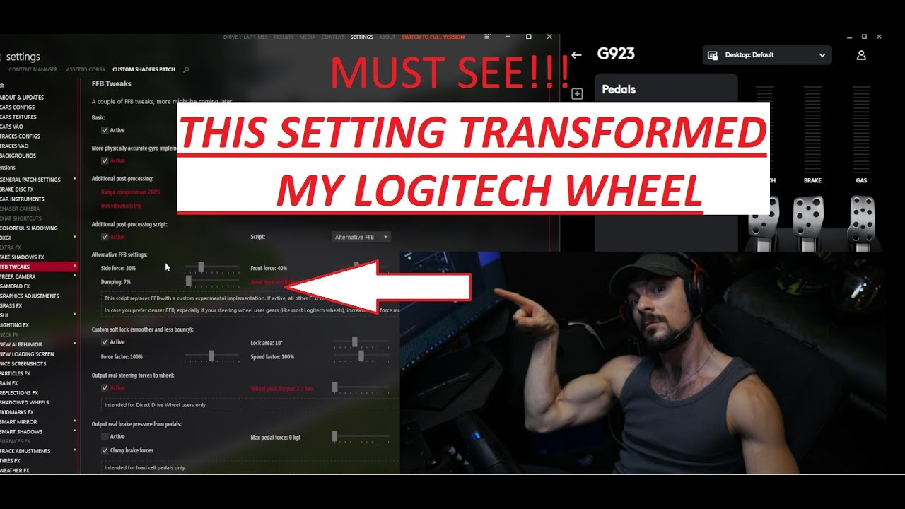 BEST Logitech G923/G27/G29/G920 Settings Assetto Corsa 2025 | Force Feedback Guide | FIX ALL ISSUES