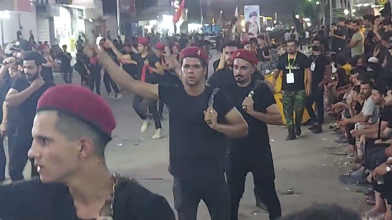 موكب انصار الحجه مرتب هواي استعراض في سوق ابي الخصيب محرم 1444