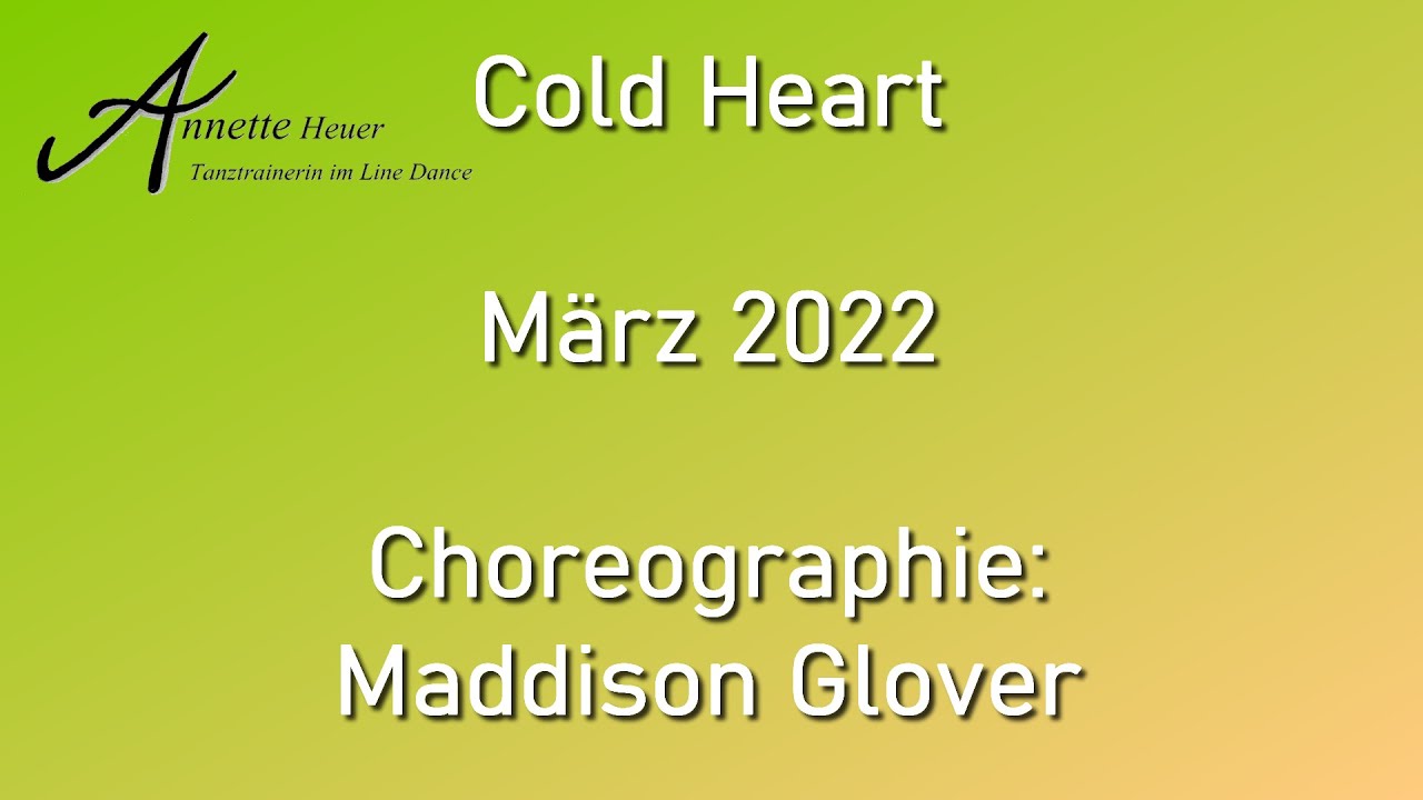 Cold Heart - Line Dance (Demo und Anleitung)