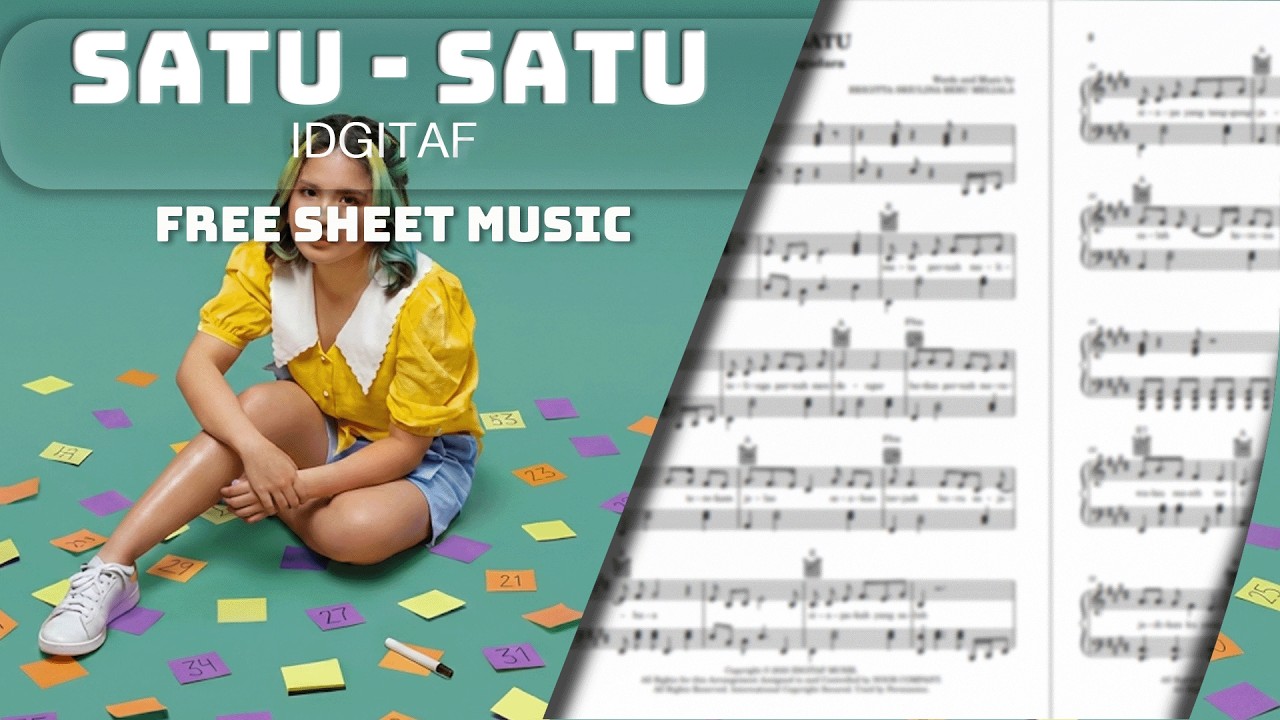 [PIANO TUTORIAL] FREE SHEET MUSIC - Satu - Satu (Idgitaf)