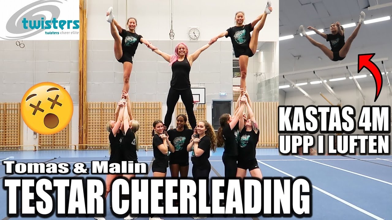 MALIN KASTAS 4M UPP I LUFTEN * Vi testar cheerleading*