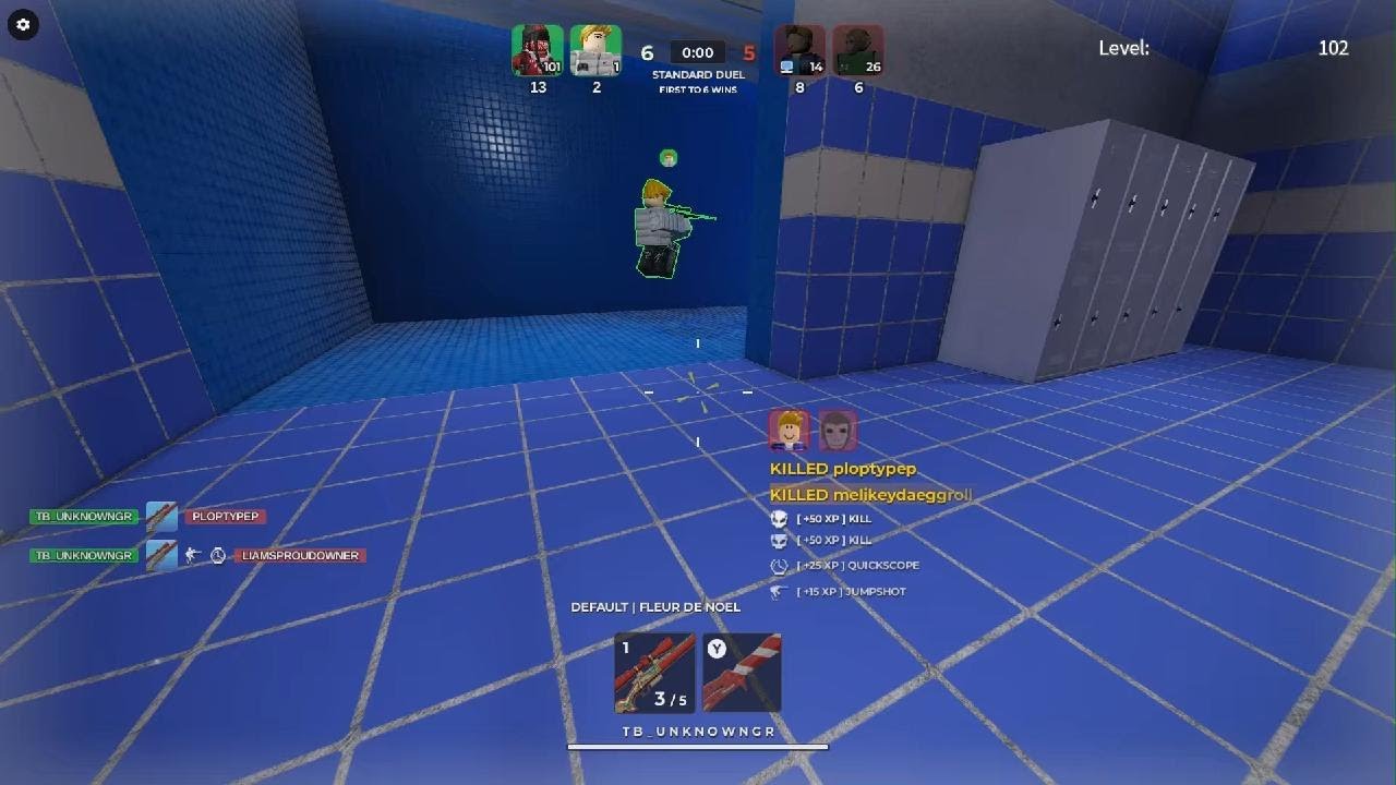 Sniper Duels] 2v2 getting Level 1 his First win