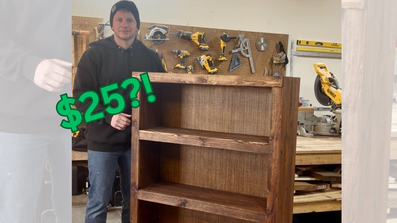 I built a rustic shelf using a few fence pickets and it only cost me $25!