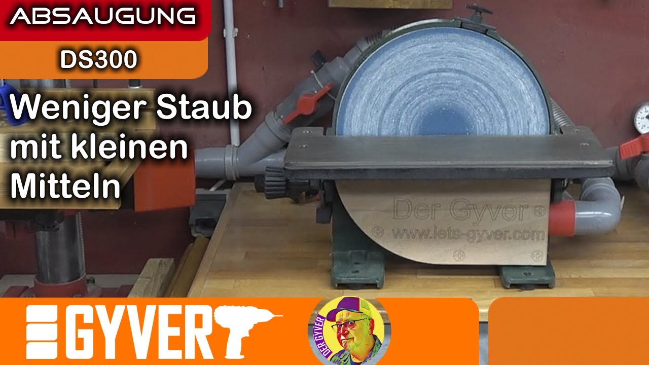 Leicht abnehmbare Absaugung für den Record Power DS300 Tellerschleifer