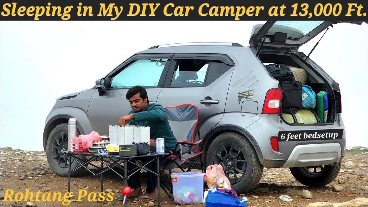 DIY Camper Setup for Himalayan Trips || Scenic Views Koksar To Rohtang Pass