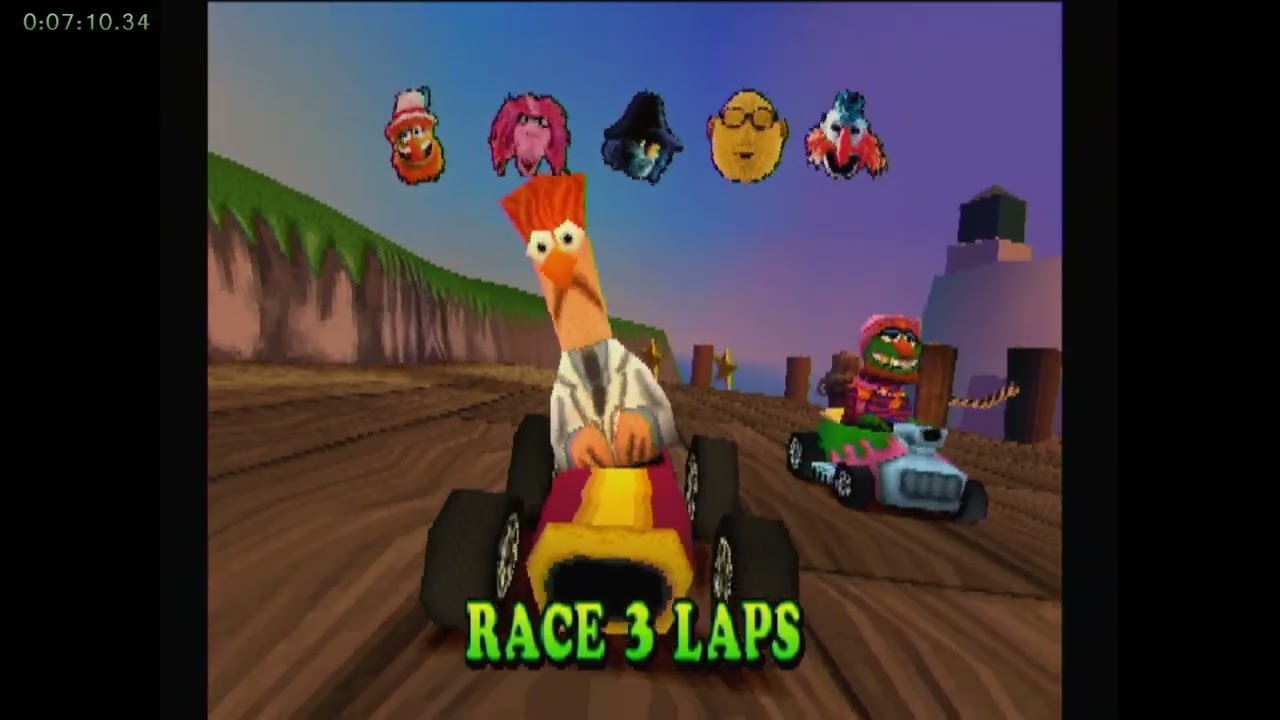 Muppet RaceMania (2000) PS1 Speedrun Race Leagues 21:32