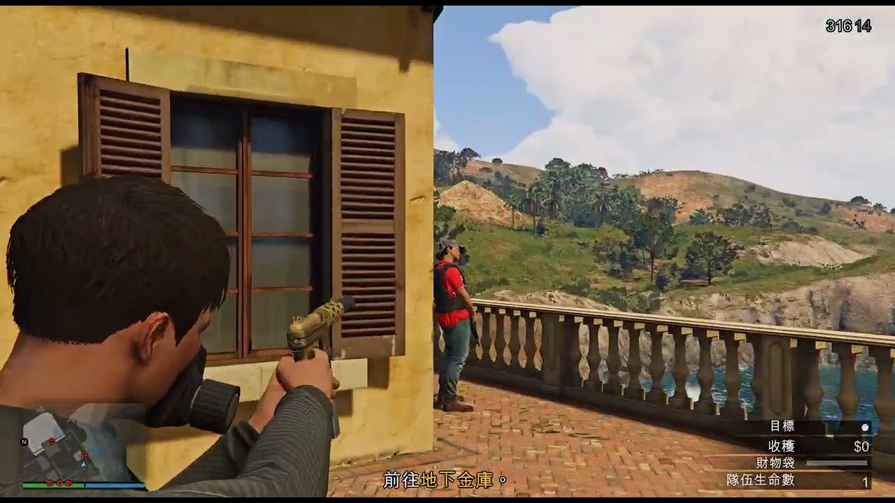 【黑辰】Grand Theft Auto V (GTA5)-佩里克島搶劫 癱瘓金毛老大的守衛!!