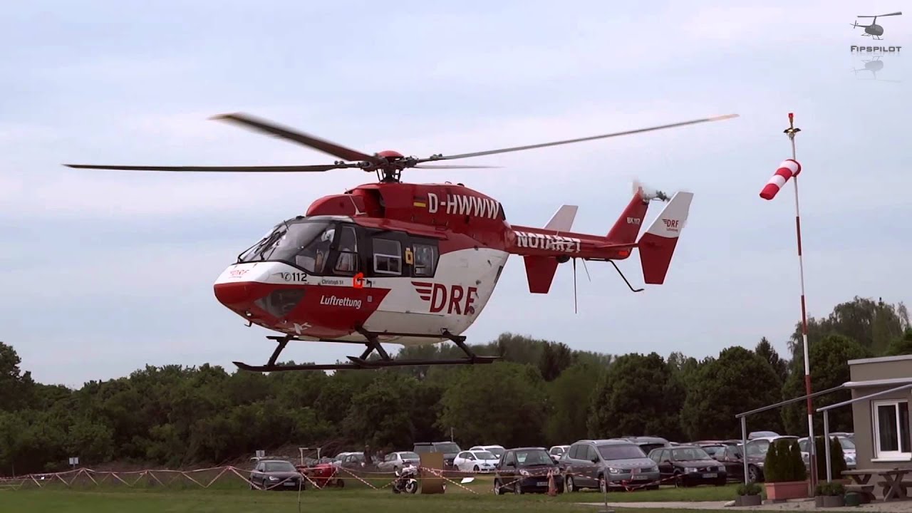BK 117 (D-HWWW Christoph 51) Takeoff at Pattonville EDTQ [HD]