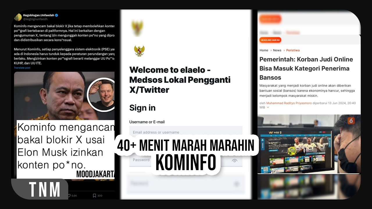 Twitter Diblokir, KOMINFO, Judol Dapet Bansos