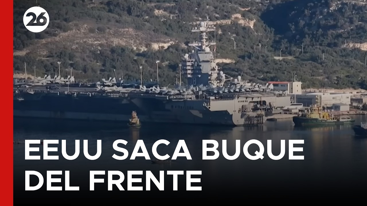 🚨 EEUU retira su mayor portaaviones del frente con Irán
