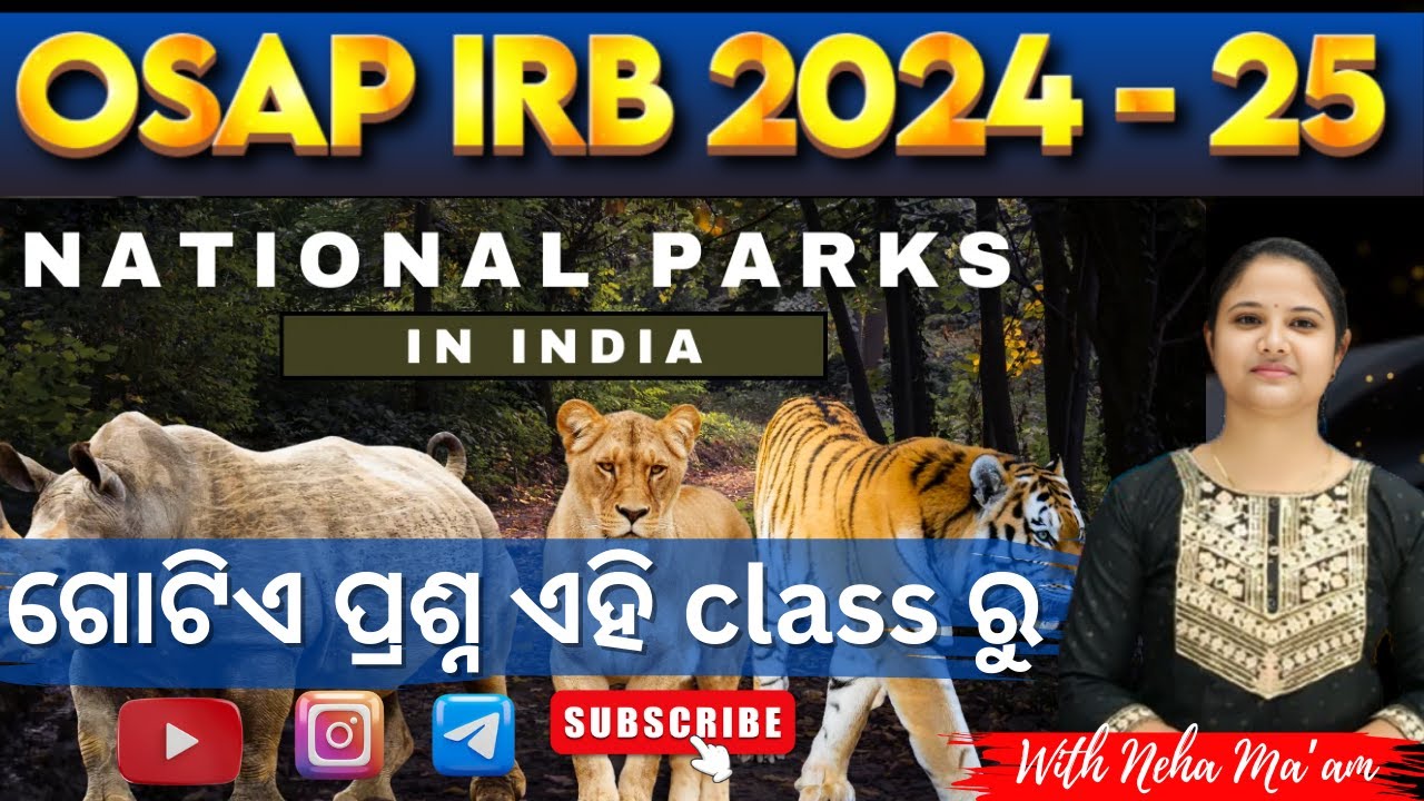 OSAP IRB 2024 || G.K || List of national parks of India || Important GK questions || #osap #irb
