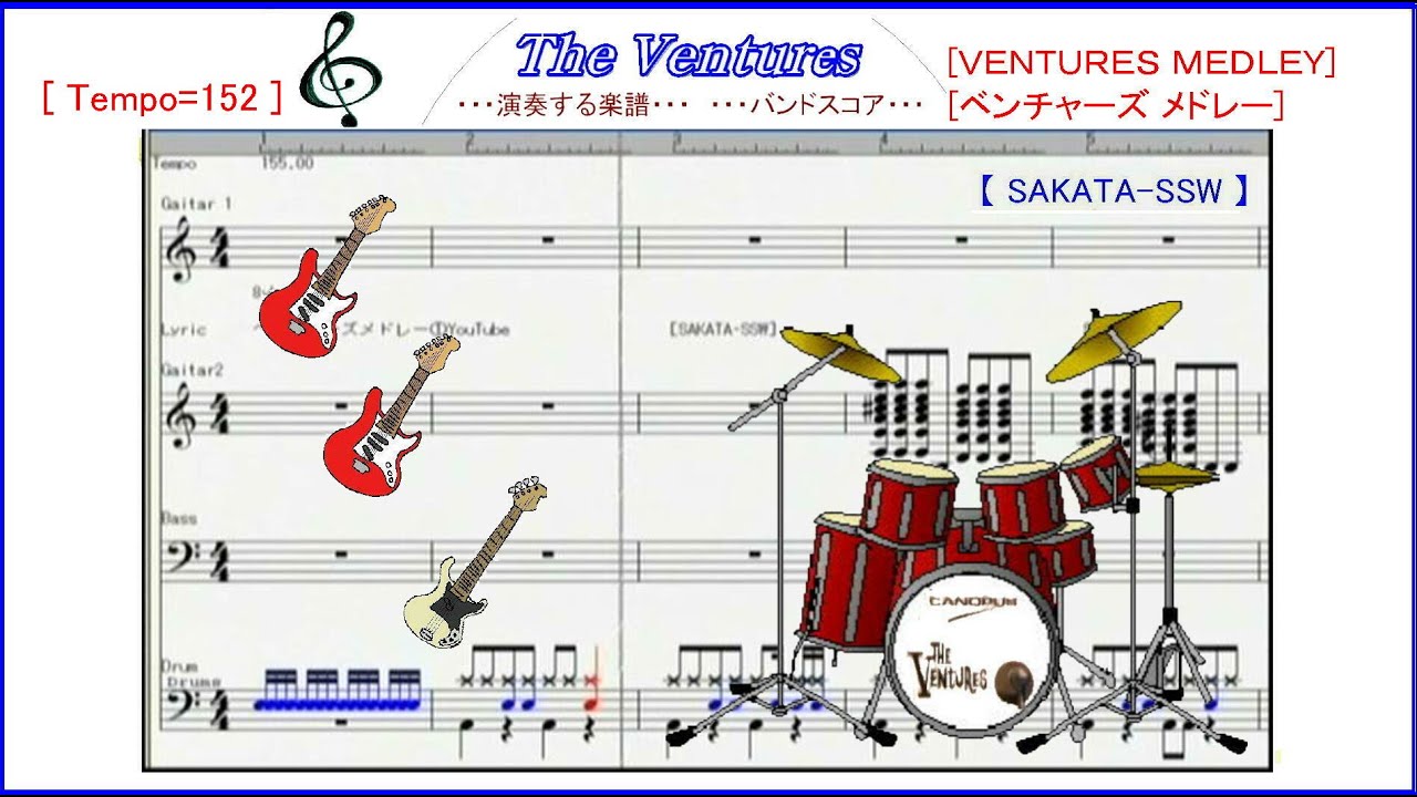 The Ventures MEDLEY･メドレー 楽譜SD20①ベンチャーズ