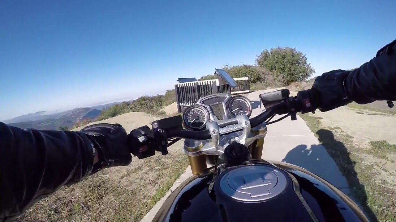 BMW R nineT Roaring up Palomar Mountain (Full Akrapovic)