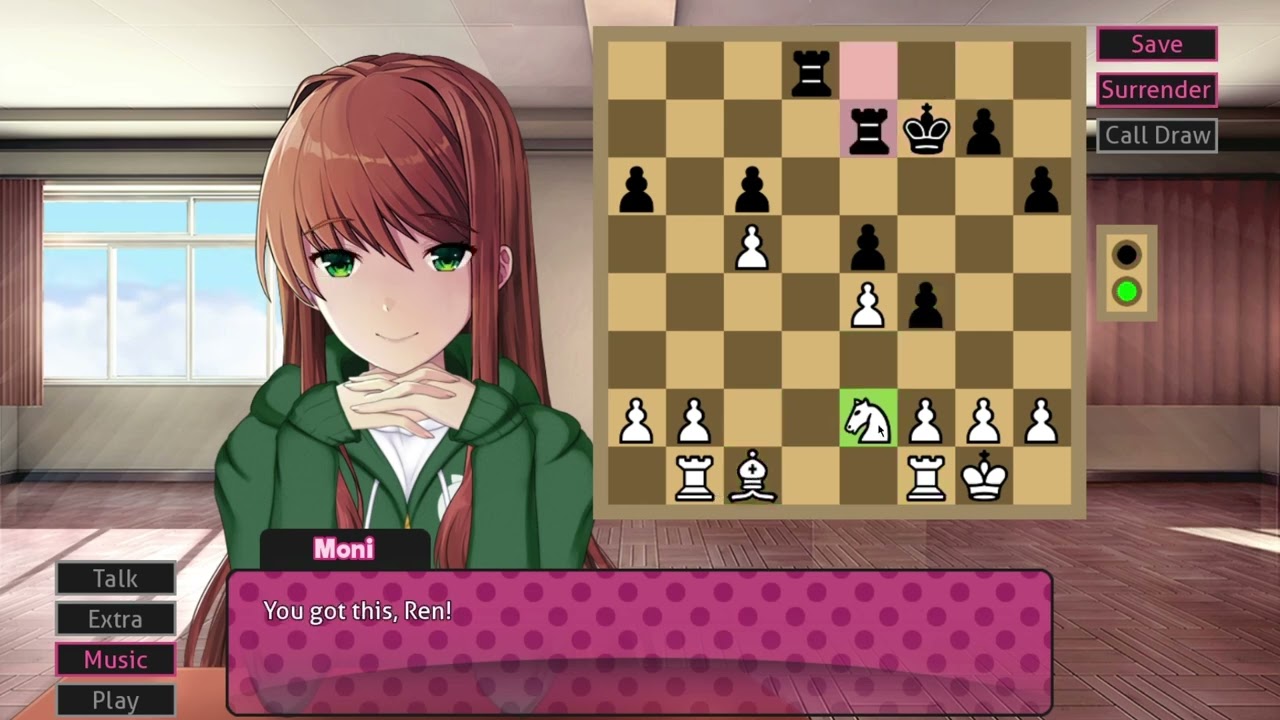 Actually destroying Monika at chess