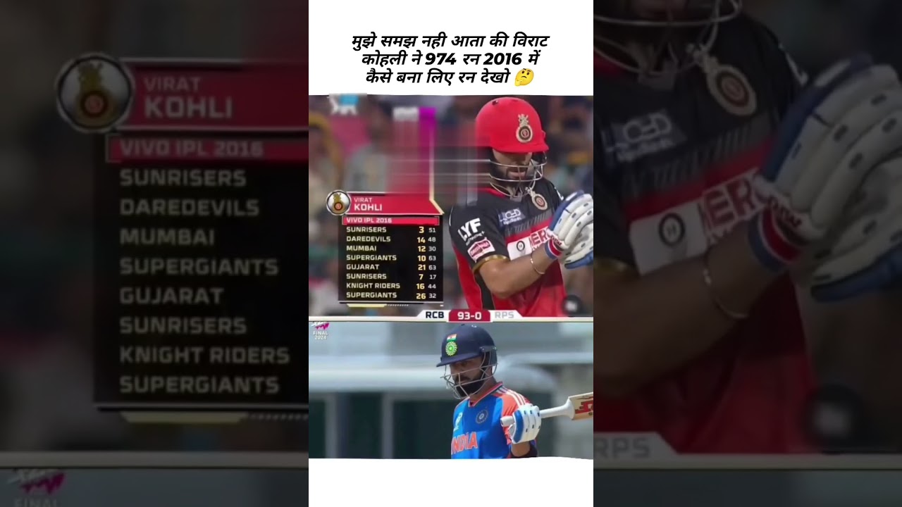 IPL 2016 virat kohli innings run 🤔