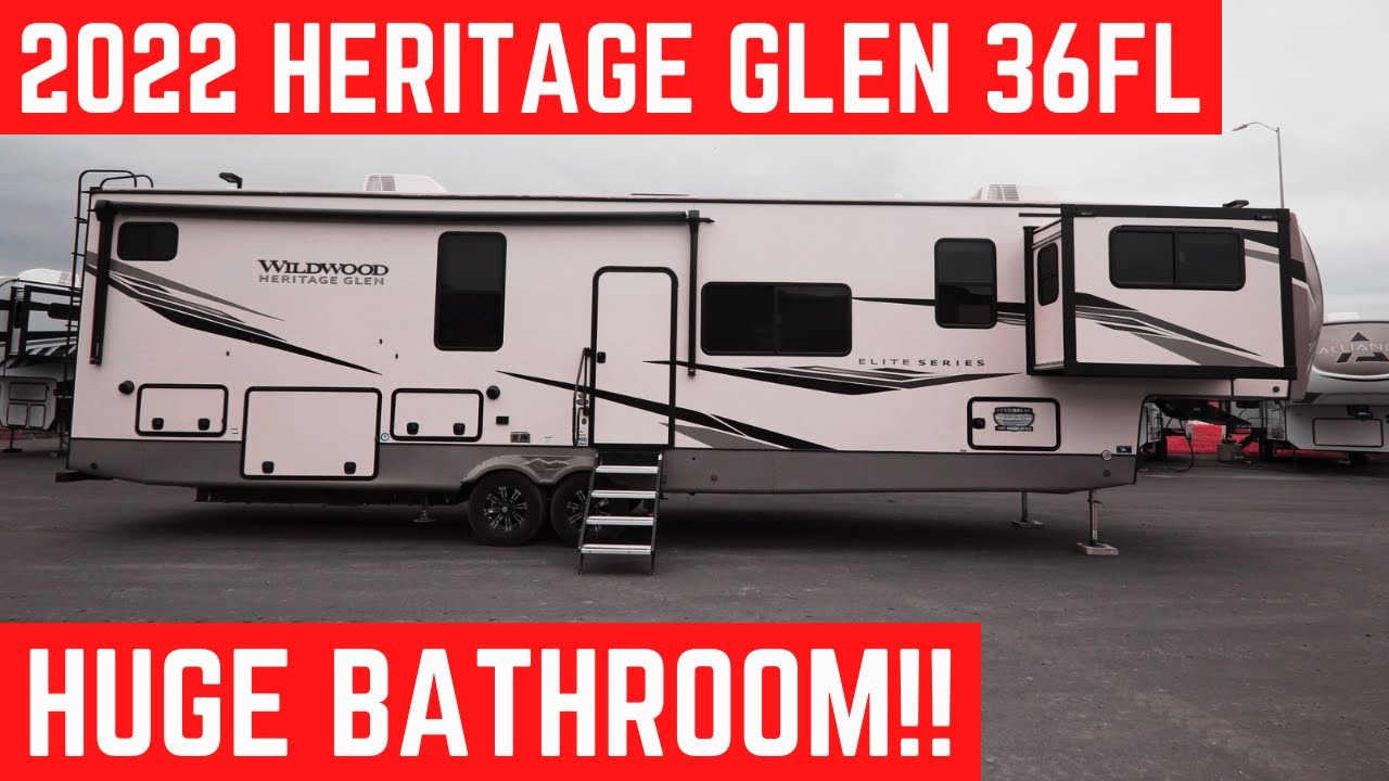 HUGE BATHROOM!! 2022 Forest River Wildwood Heritage Glen 36FL Full RV Tour!