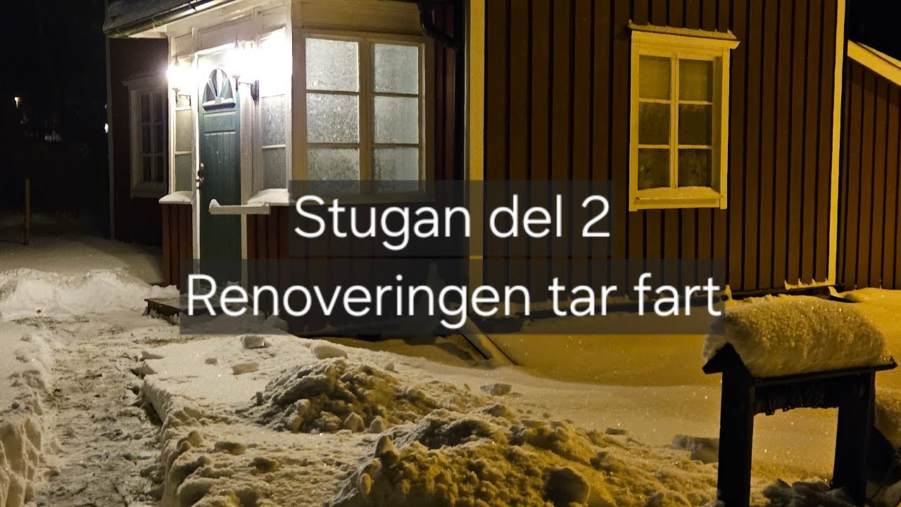 Stugan Del 2 Det målas och tapetseras, visionen och tanken landar i att det blir perfekt 
