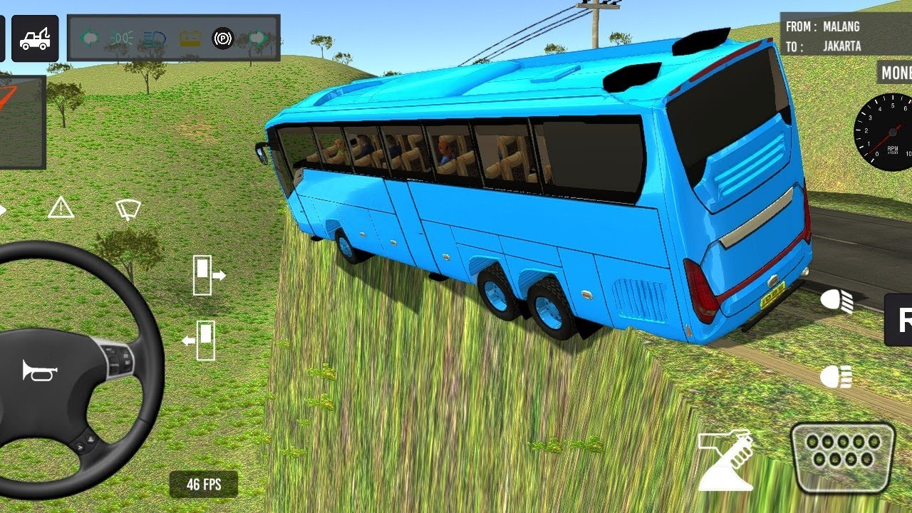 Euro Bus Driving Game Public Transportation 2024 -  Indonesia Bus Simulator Android Gameplay