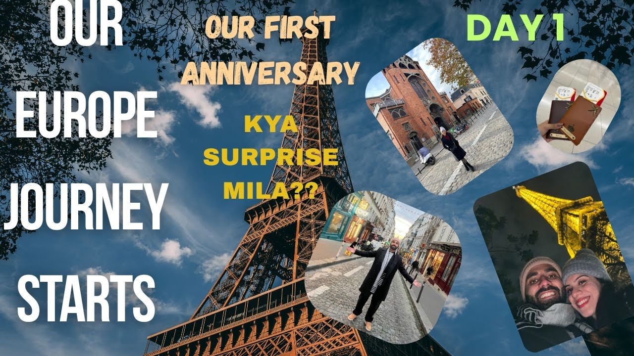 Our Europe Trip | DAY 1 | First Anniversary 😍🧿| Kya Surprise Mila?? | Sahil & Radhika | 18.11.25
