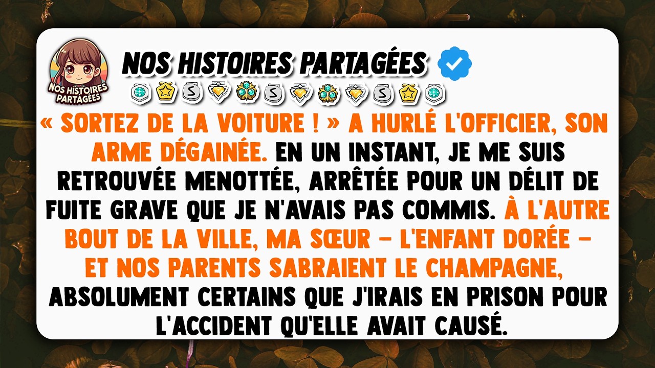 Sortez de la voiture ! » a hurlé l'officier, son arme dégainée. En un instant, je me suis retrouvée