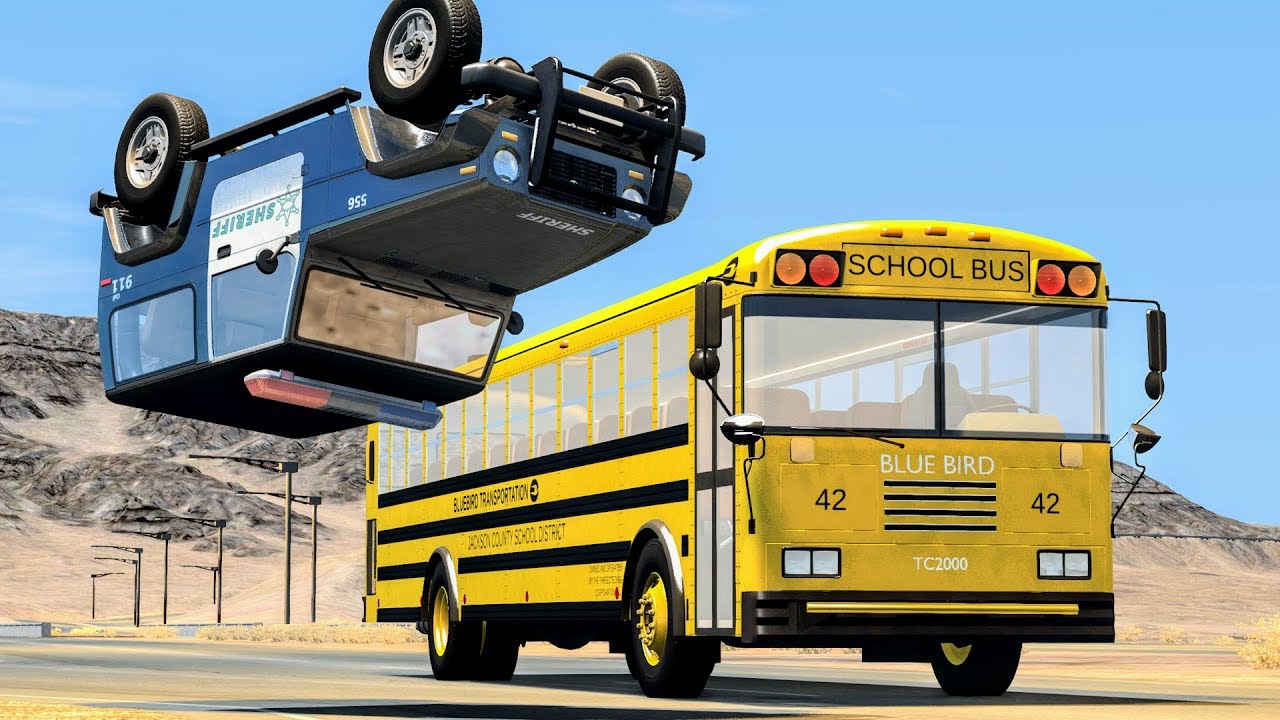 Crazy Police Chases #8 - BeamNG Drive Crashes