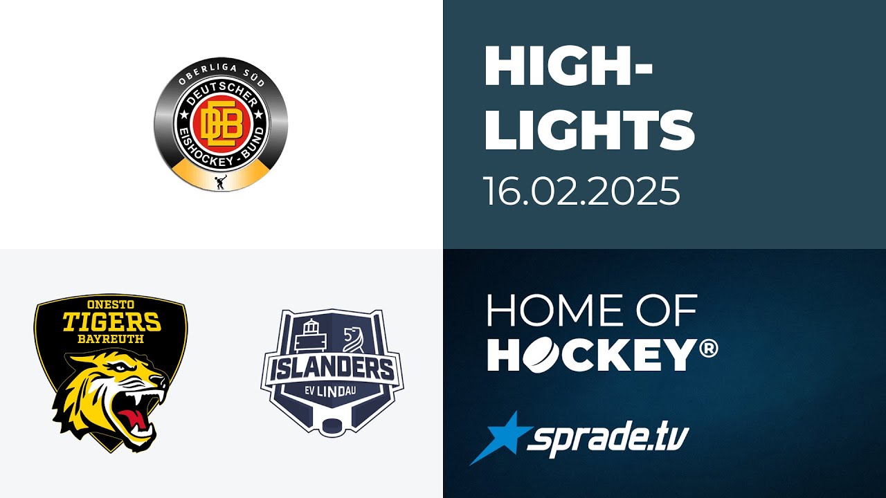 16.02.2025 - Highlights - onesto Tigers Bayreuth vs. EV Lindau Islanders