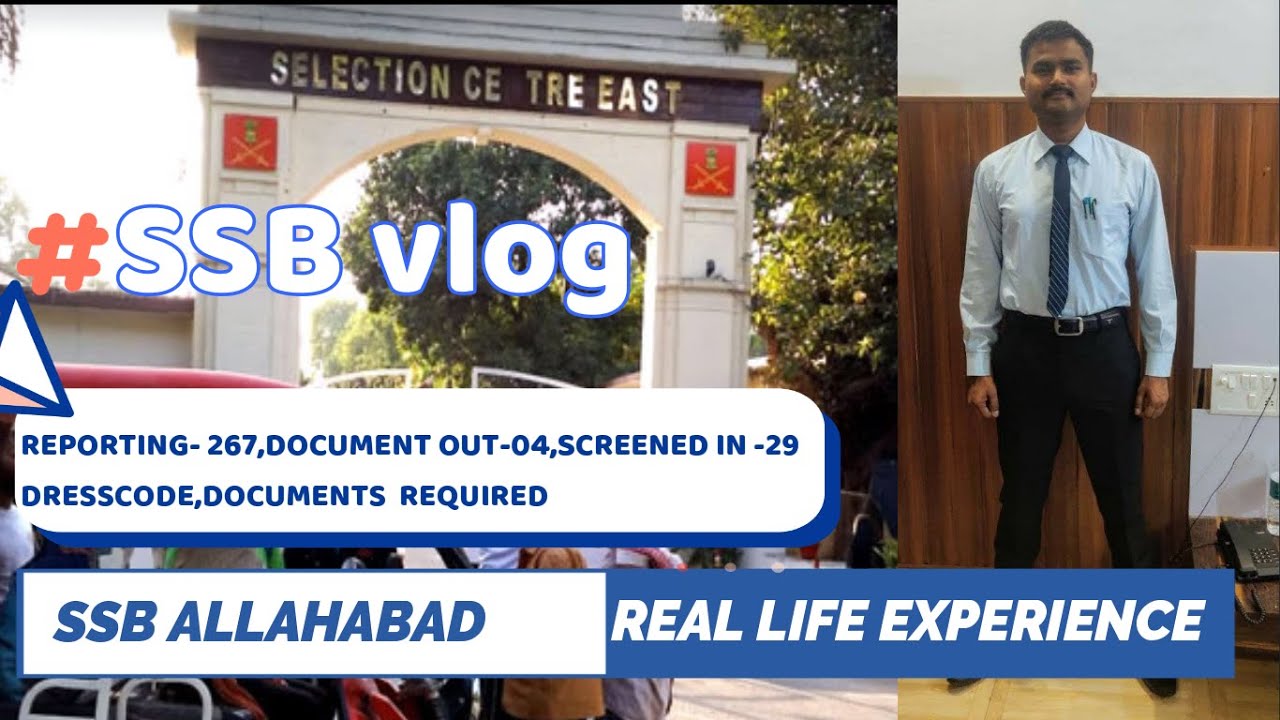 SSB ALLAHABAD | DOCUMENTS | DRESSCODE | SSB VLOG |REAL EXPERIENCE OF SSB ASPIRANT