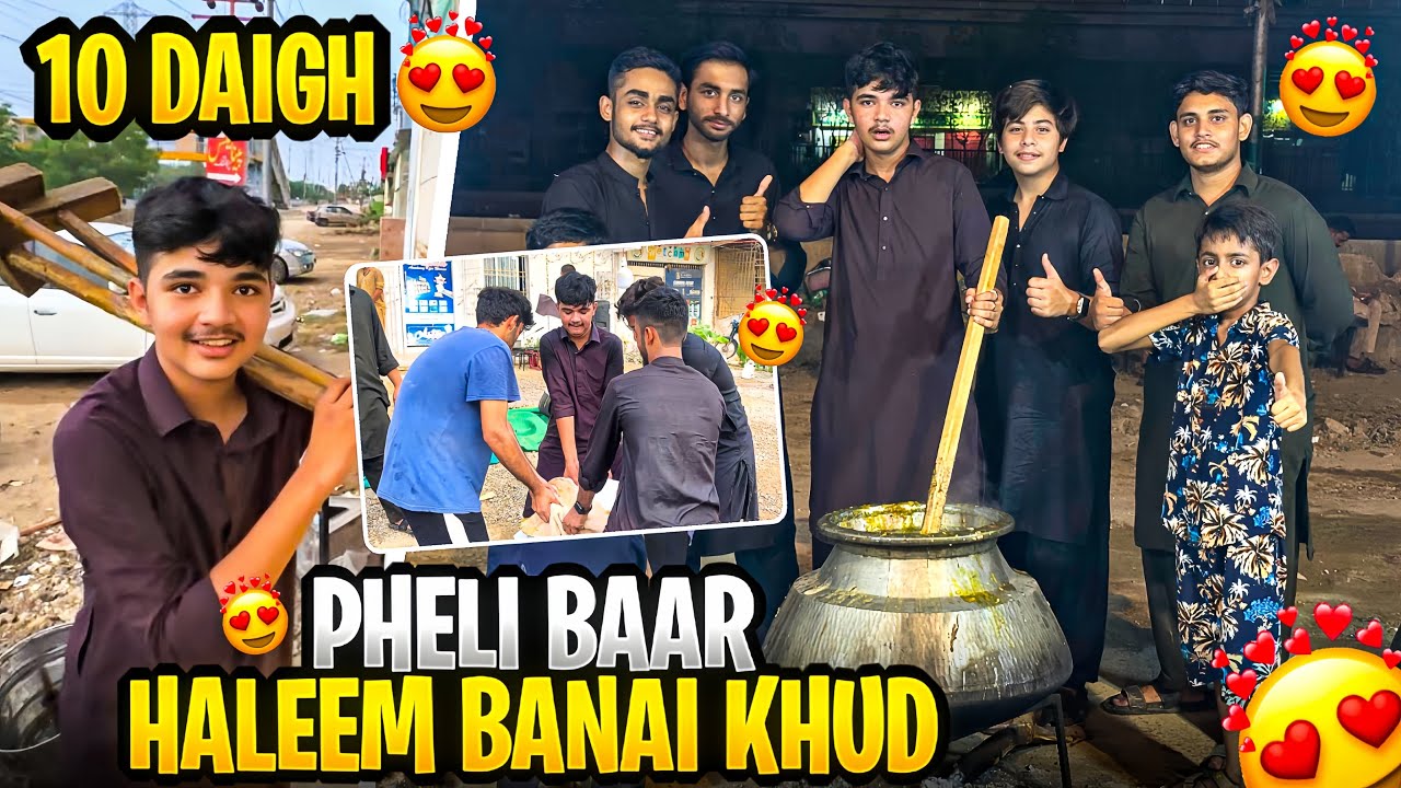 Pheli baar haleem banai khud ❤️😳 | Sara kaam mujse karwa diya 🥺 | 10 daigh haleem |