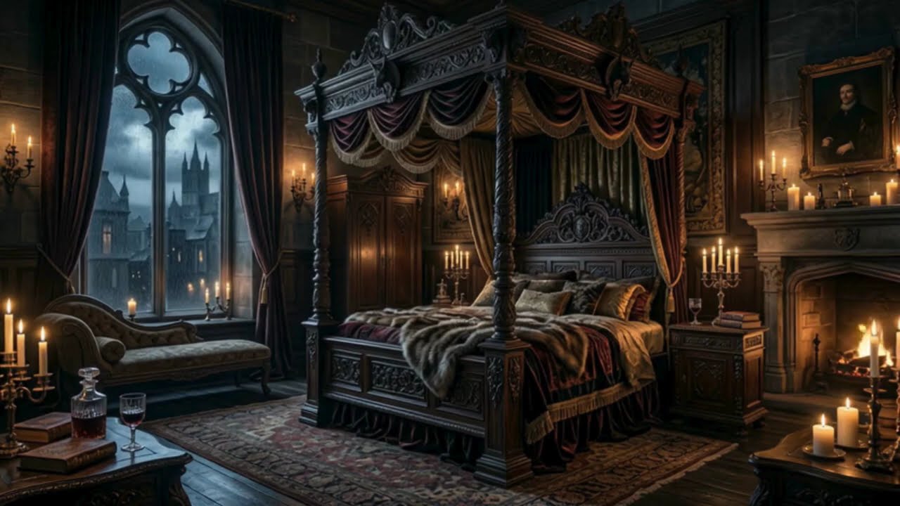 Vampire Dark Romance |  Melancholy Piano & Haunted Cello Ambience | 𝐌𝐮𝐬𝐢𝐜 𝐰𝐢𝐭𝐡 𝐑𝐚𝐢𝐧