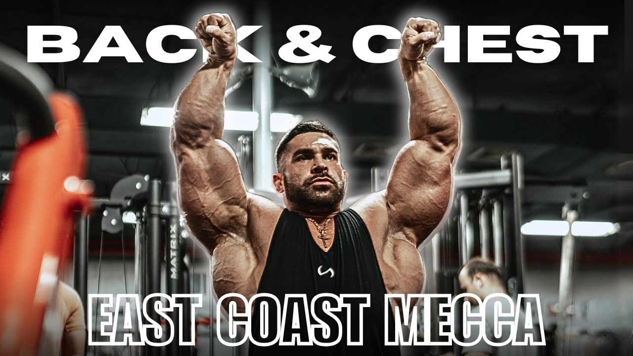 Traveling 4 Weeks out | Back + Chest workout | EAST COAST MECCA