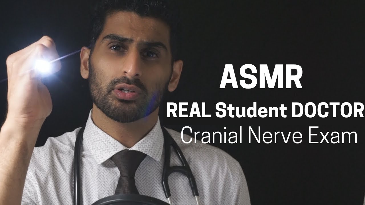 ASMR Cranial Nerve Exam (REAL Student DOCTOR)