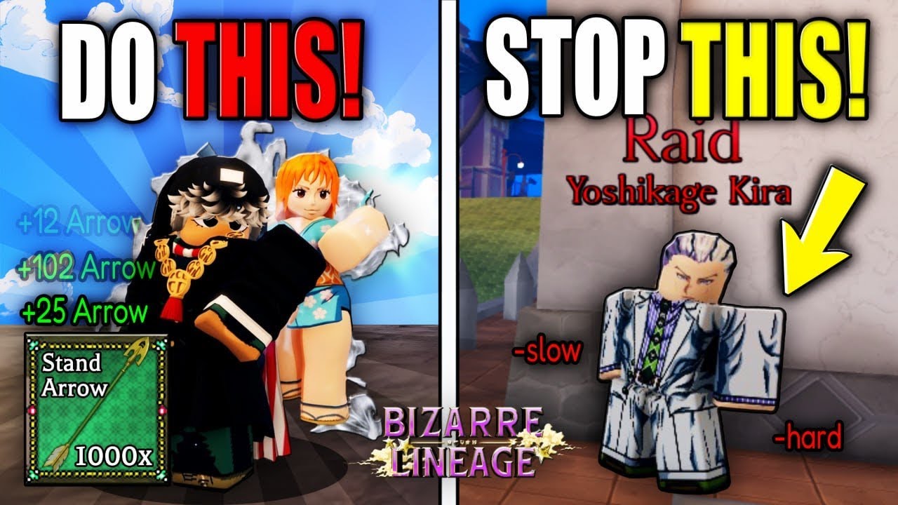 Самый быстрый способ получить бесконечное количество стрел стенда в Bizarre Lineage Roblox!